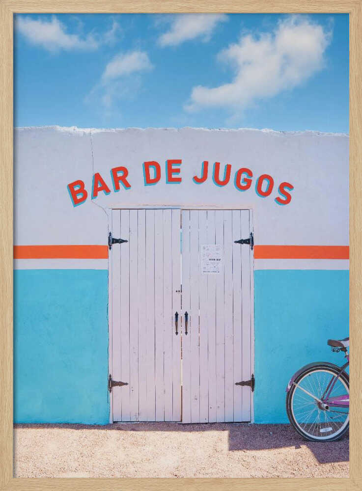 Bar De Jugos - Stretched Canvas, Poster or Fine Art Print - I Heart Wall Art - Poster Print, Canvas Print or Framed Art Print