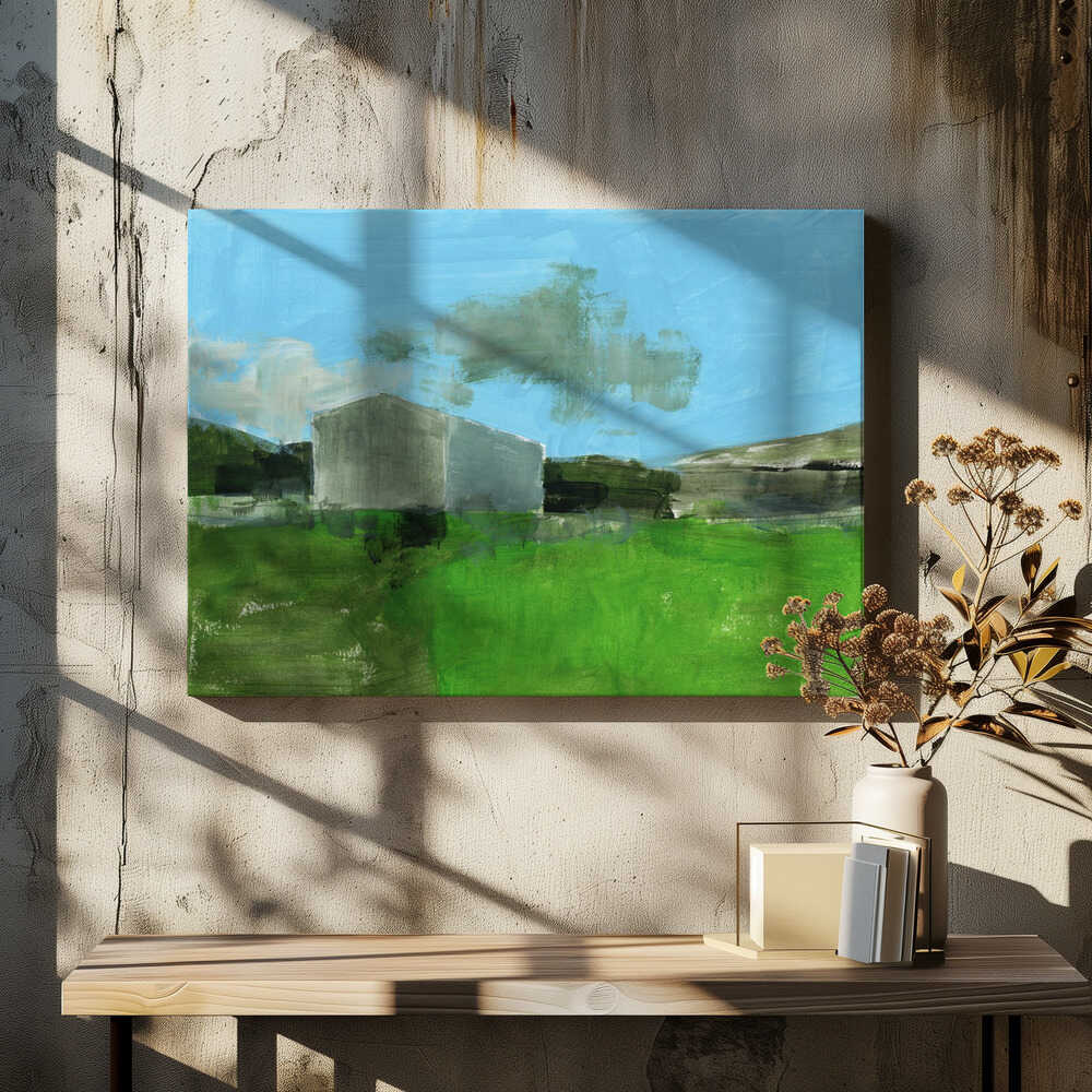 Barren Farm Barn Print No 1 - Stretched Canvas, Poster or Fine Art Print - I Heart Wall Art - Poster Print, Canvas Print or Framed Art Print