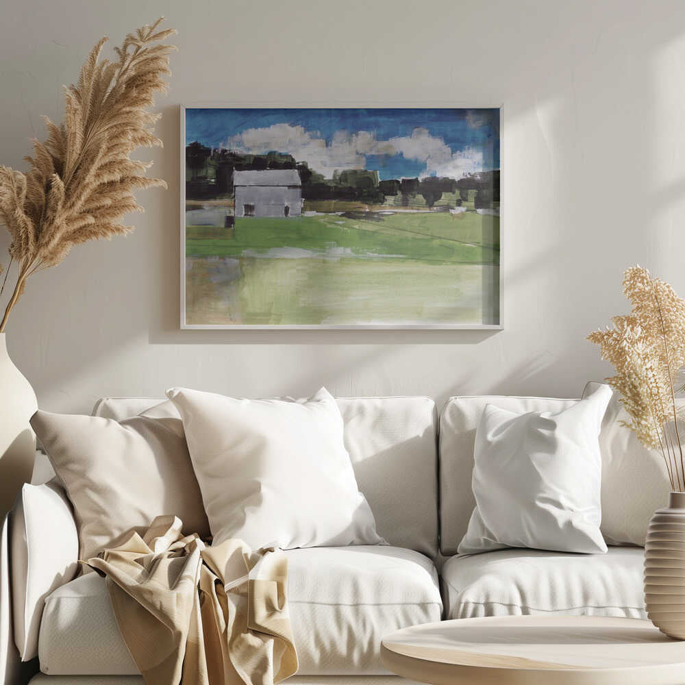 Barren Farm Barn Print No 2 - Stretched Canvas, Poster or Fine Art Print - I Heart Wall Art - Poster Print, Canvas Print or Framed Art Print