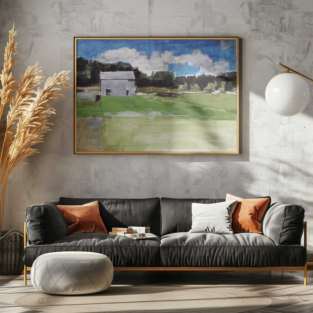 Barren Farm Barn Print No 2 - Stretched Canvas, Poster or Fine Art Print - I Heart Wall Art - Poster Print, Canvas Print or Framed Art Print