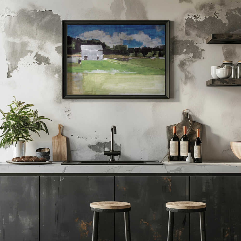 Barren Farm Barn Print No 2 - Stretched Canvas, Poster or Fine Art Print - I Heart Wall Art - Poster Print, Canvas Print or Framed Art Print