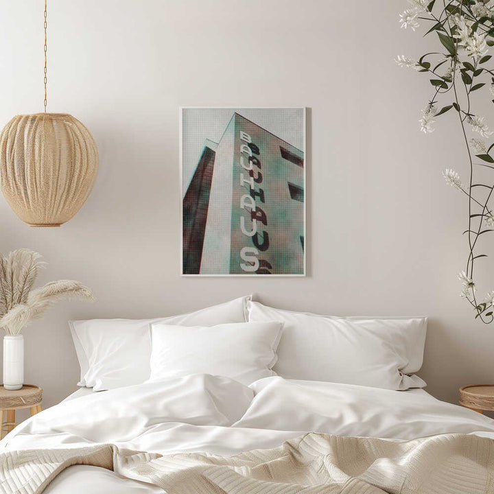 Bauhaus Dessau architecture in vintage magazine style I - Stretched Canvas, Poster or Fine Art Print - I Heart Wall Art - Poster Print, Canvas Print or Framed Art Print