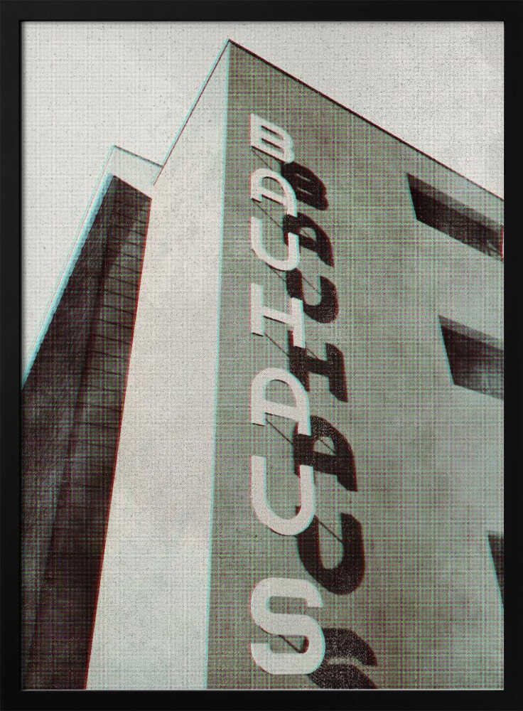 Bauhaus Dessau architecture in vintage magazine style I - Stretched Canvas, Poster or Fine Art Print - I Heart Wall Art - Poster Print, Canvas Print or Framed Art Print