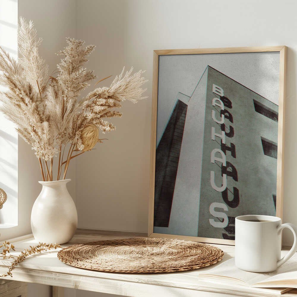 Bauhaus Dessau architecture in vintage magazine style I - Stretched Canvas, Poster or Fine Art Print - I Heart Wall Art - Poster Print, Canvas Print or Framed Art Print