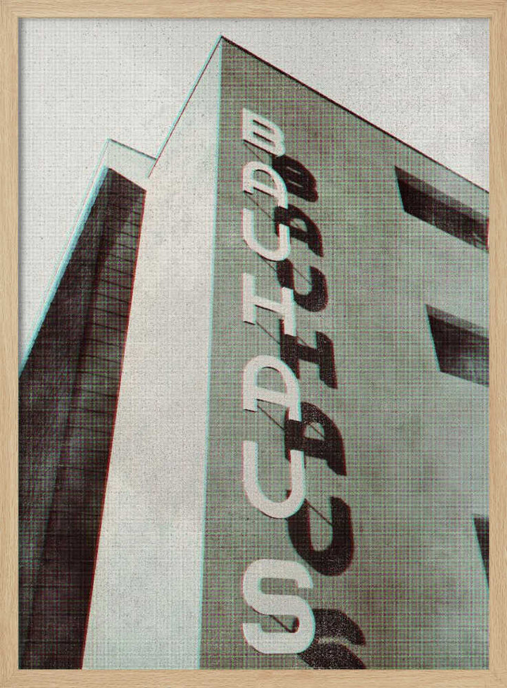 Bauhaus Dessau architecture in vintage magazine style I - Stretched Canvas, Poster or Fine Art Print - I Heart Wall Art - Poster Print, Canvas Print or Framed Art Print