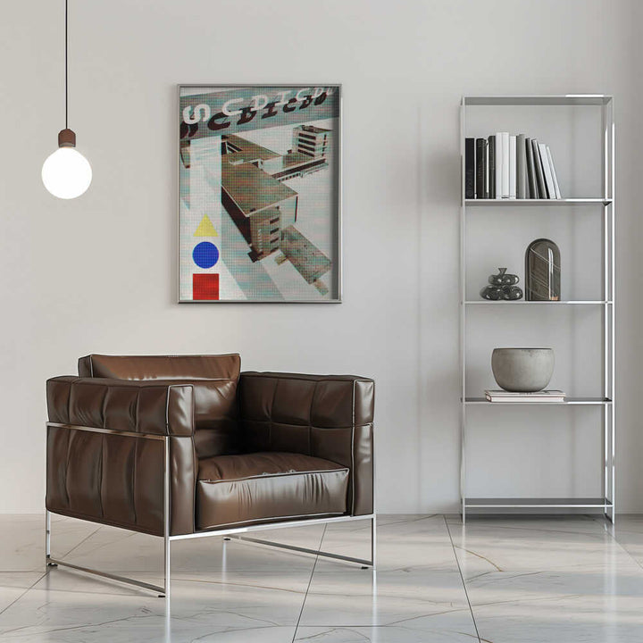 Bauhaus Dessau architecture in vintage magazine style III - Stretched Canvas, Poster or Fine Art Print - I Heart Wall Art - Poster Print, Canvas Print or Framed Art Print