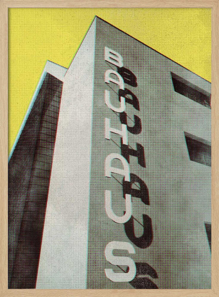 Bauhaus Dessau architecture in vintage magazine style - Stretched Canvas, Poster or Fine Art Print - I Heart Wall Art - Poster Print, Canvas Print or Framed Art Print