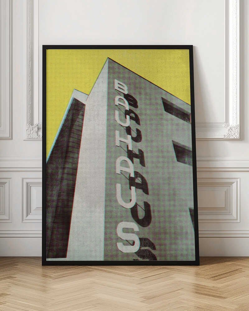 Bauhaus Dessau architecture in vintage magazine style - Stretched Canvas, Poster or Fine Art Print - I Heart Wall Art - Poster Print, Canvas Print or Framed Art Print