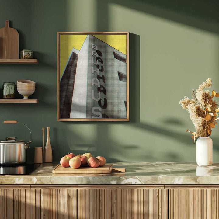Bauhaus Dessau architecture in vintage magazine style - Stretched Canvas, Poster or Fine Art Print - I Heart Wall Art - Poster Print, Canvas Print or Framed Art Print