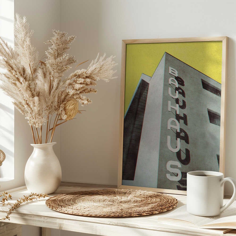 Bauhaus Dessau architecture in vintage magazine style - Stretched Canvas, Poster or Fine Art Print - I Heart Wall Art - Poster Print, Canvas Print or Framed Art Print