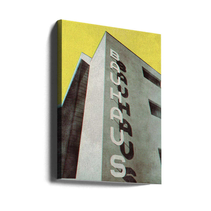 Bauhaus Dessau architecture in vintage magazine style - Stretched Canvas, Poster or Fine Art Print - I Heart Wall Art - Poster Print, Canvas Print or Framed Art Print