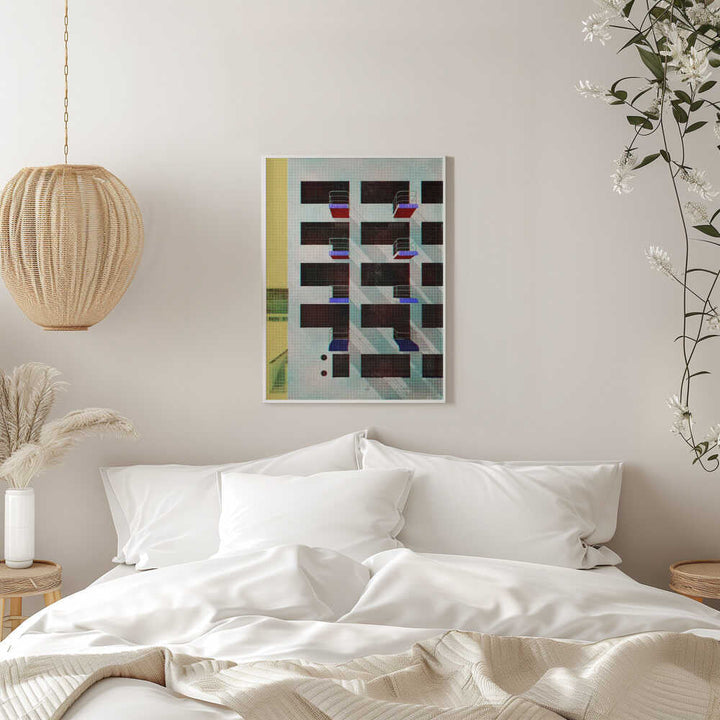 Bauhaus Dessau architecture in vintage magazine style V - Stretched Canvas, Poster or Fine Art Print - I Heart Wall Art - Poster Print, Canvas Print or Framed Art Print