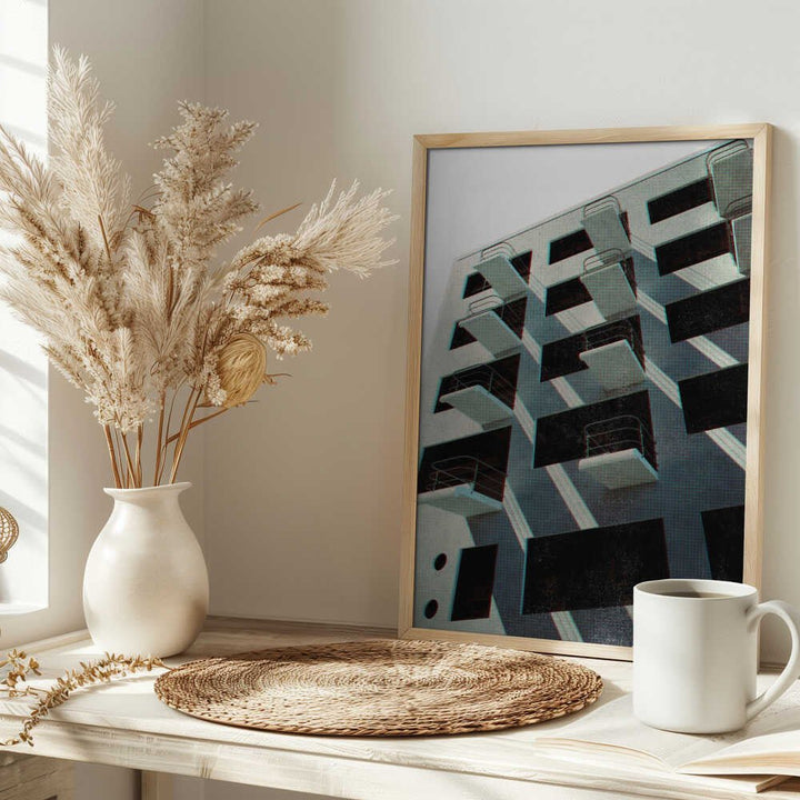 Bauhaus Dessau architecture in vintage magazine style VI - Stretched Canvas, Poster or Fine Art Print - I Heart Wall Art - Poster Print, Canvas Print or Framed Art Print