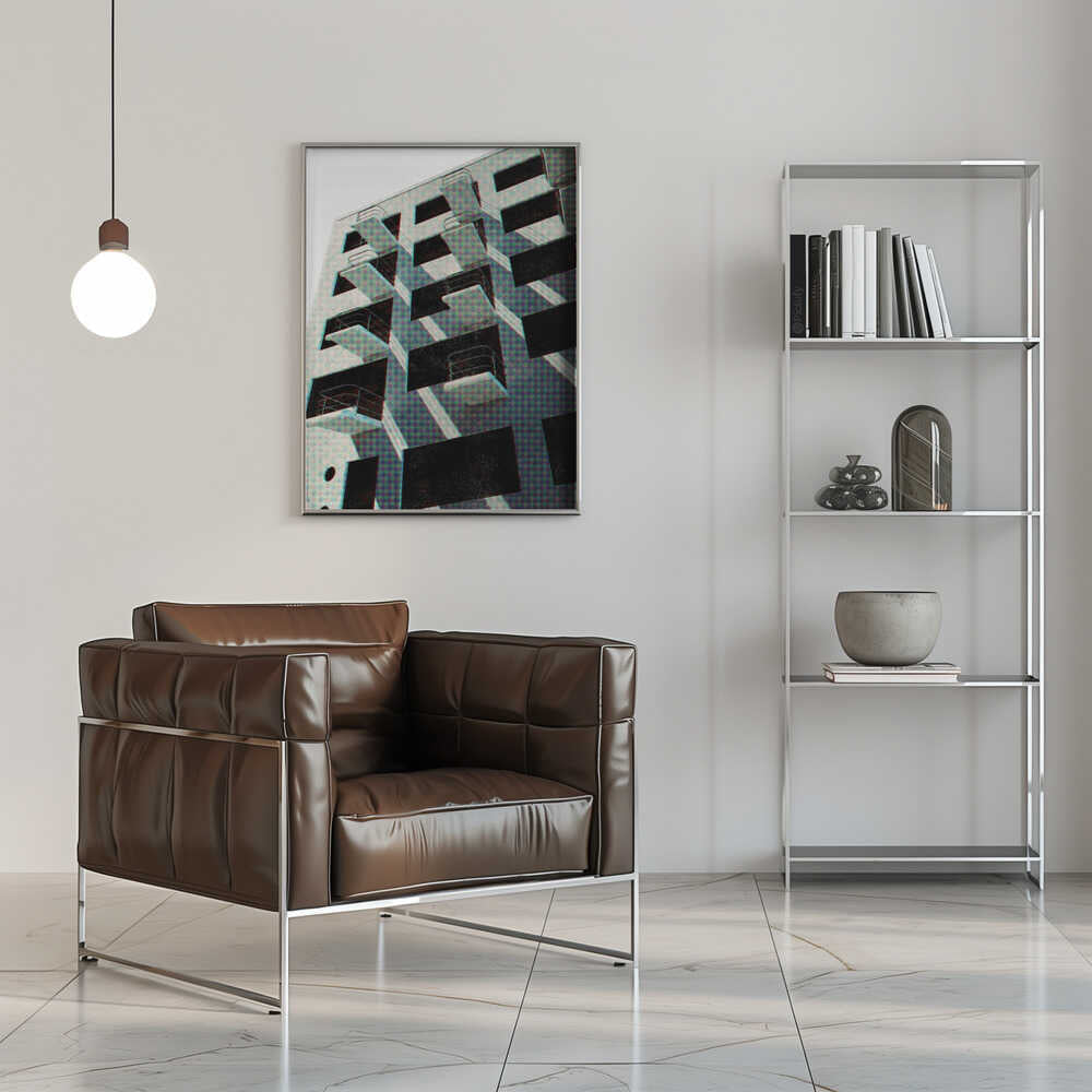Bauhaus Dessau architecture in vintage magazine style VI - Stretched Canvas, Poster or Fine Art Print - I Heart Wall Art - Poster Print, Canvas Print or Framed Art Print