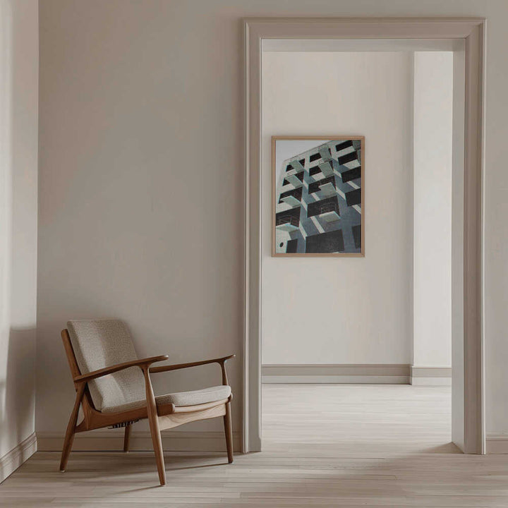 Bauhaus Dessau architecture in vintage magazine style VI - Stretched Canvas, Poster or Fine Art Print - I Heart Wall Art - Poster Print, Canvas Print or Framed Art Print
