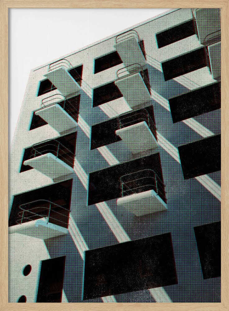 Bauhaus Dessau architecture in vintage magazine style VI - Stretched Canvas, Poster or Fine Art Print - I Heart Wall Art - Poster Print, Canvas Print or Framed Art Print