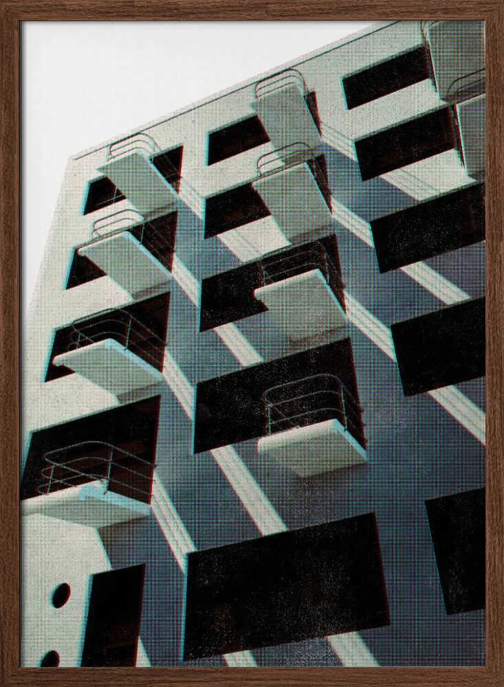 Bauhaus Dessau architecture in vintage magazine style VI - Stretched Canvas, Poster or Fine Art Print - I Heart Wall Art - Poster Print, Canvas Print or Framed Art Print