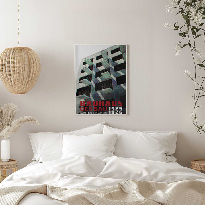 Bauhaus Dessau architecture in vintage magazine style VII - Stretched Canvas, Poster or Fine Art Print - I Heart Wall Art - Poster Print, Canvas Print or Framed Art Print