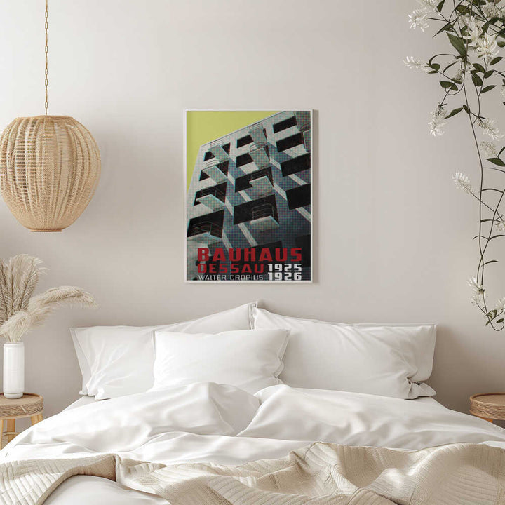 Bauhaus Dessau architecture in vintage magazine style VIII - Stretched Canvas, Poster or Fine Art Print - I Heart Wall Art - Poster Print, Canvas Print or Framed Art Print