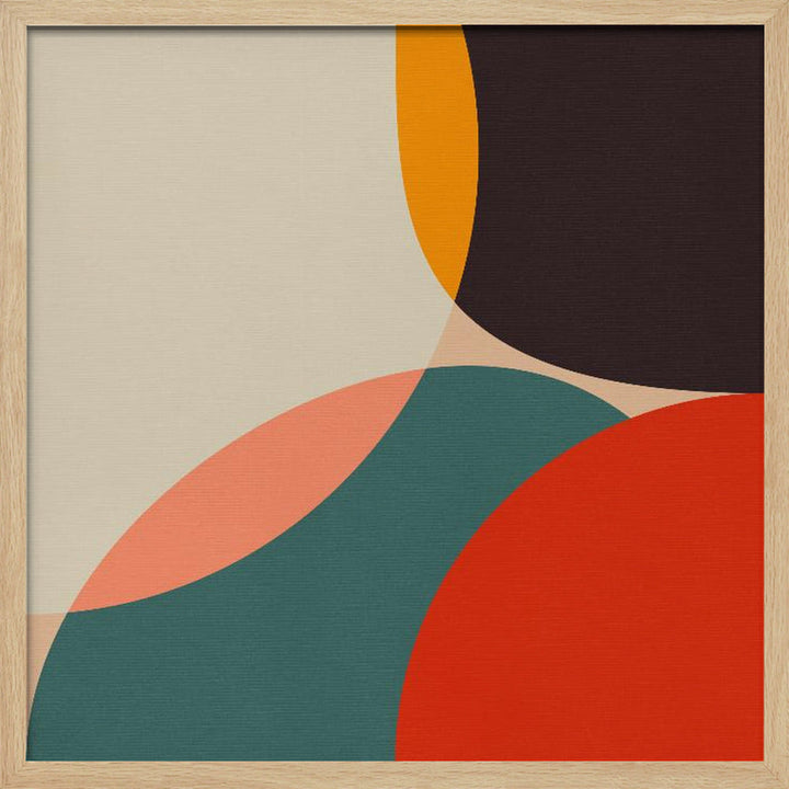 Bauhaus Modern Bold 4 - Square Stretched Canvas, Poster or Fine Art Print I Heart Wall Art
