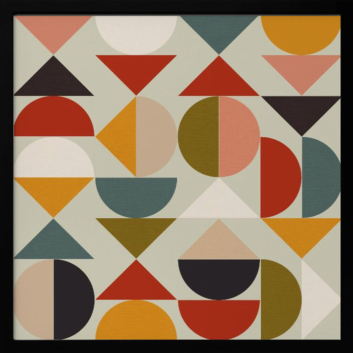 Bauhaus Modern - Square Stretched Canvas, Poster or Fine Art Print I Heart Wall Art