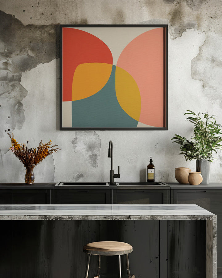Bauhaus New 2 - Square Stretched Canvas, Poster or Fine Art Print I Heart Wall Art