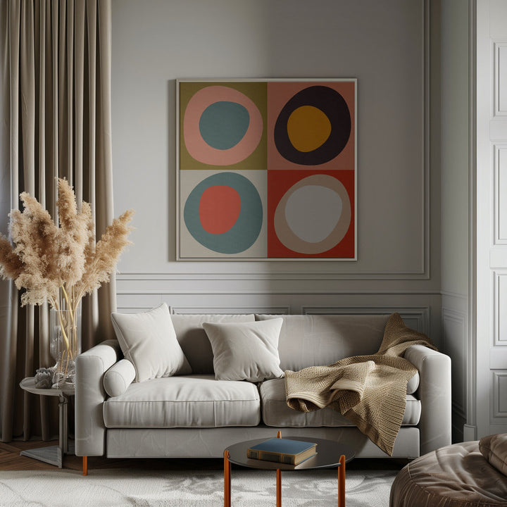 Bauhaus New 3 - Square Stretched Canvas, Poster or Fine Art Print I Heart Wall Art