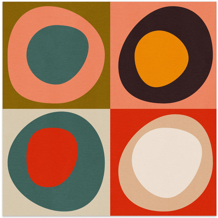 Bauhaus New 3 - Square Stretched Canvas, Poster or Fine Art Print I Heart Wall Art