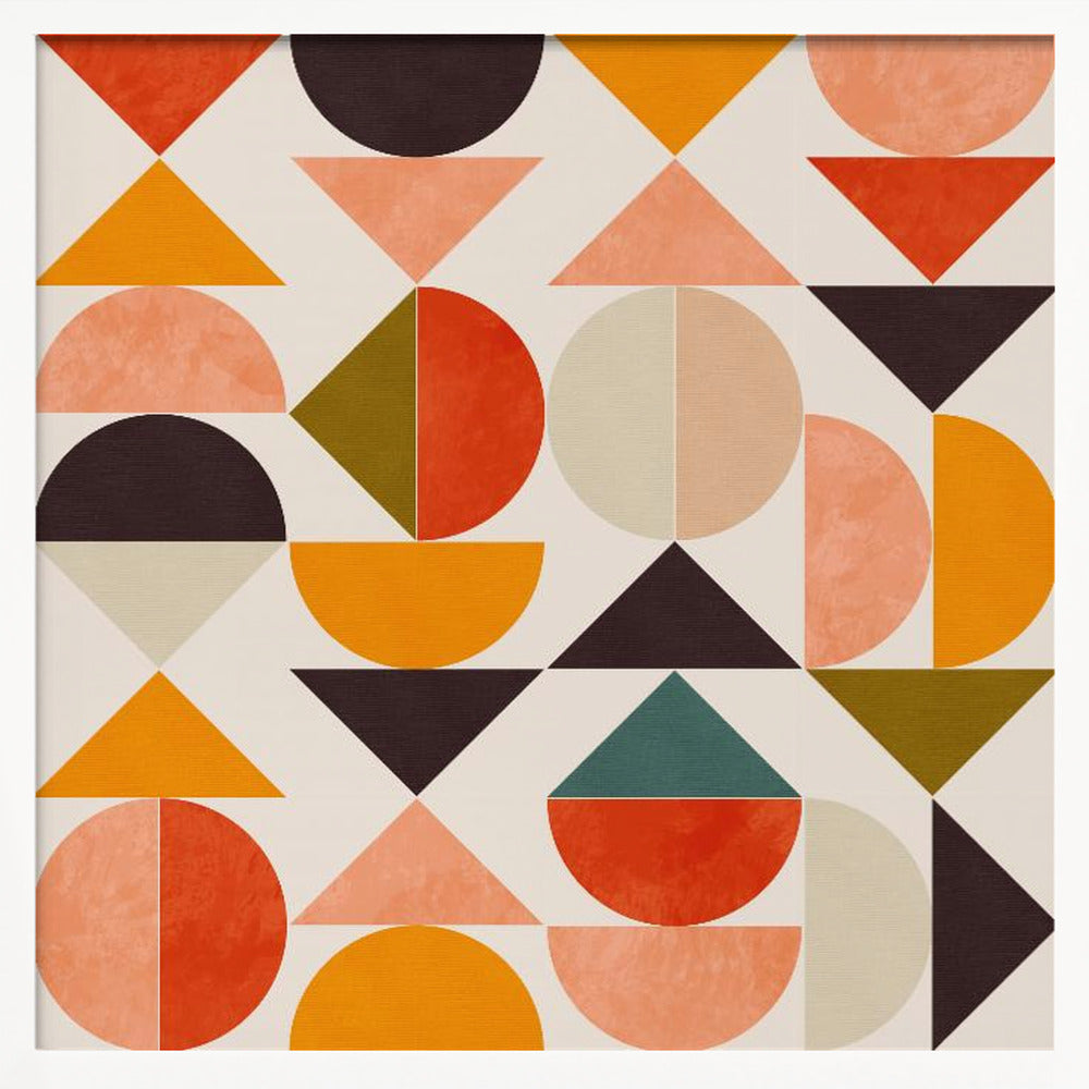 Bauhaus New8 - Square Stretched Canvas, Poster or Fine Art Print I Heart Wall Art