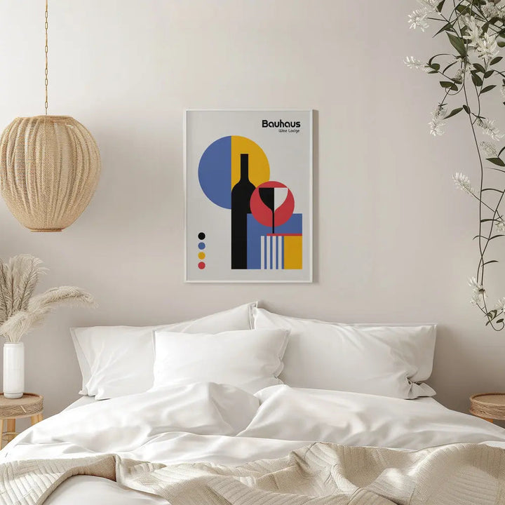Bauhaus Wine Lodge - Stretched Canvas, Poster or Fine Art Print I Heart Wall Art