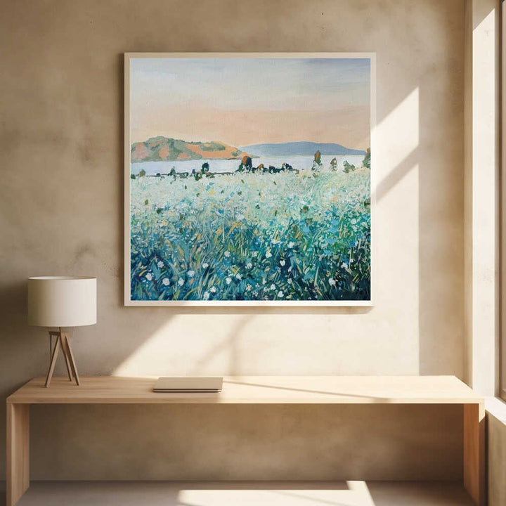 Bay View - Square Stretched Canvas, Poster or Fine Art Print - I Heart Wall Art - Poster Print, Canvas Print or Framed Art Print