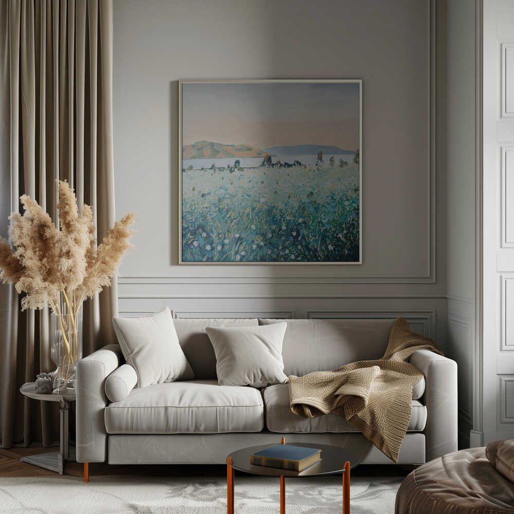 Bay View - Square Stretched Canvas, Poster or Fine Art Print - I Heart Wall Art - Poster Print, Canvas Print or Framed Art Print