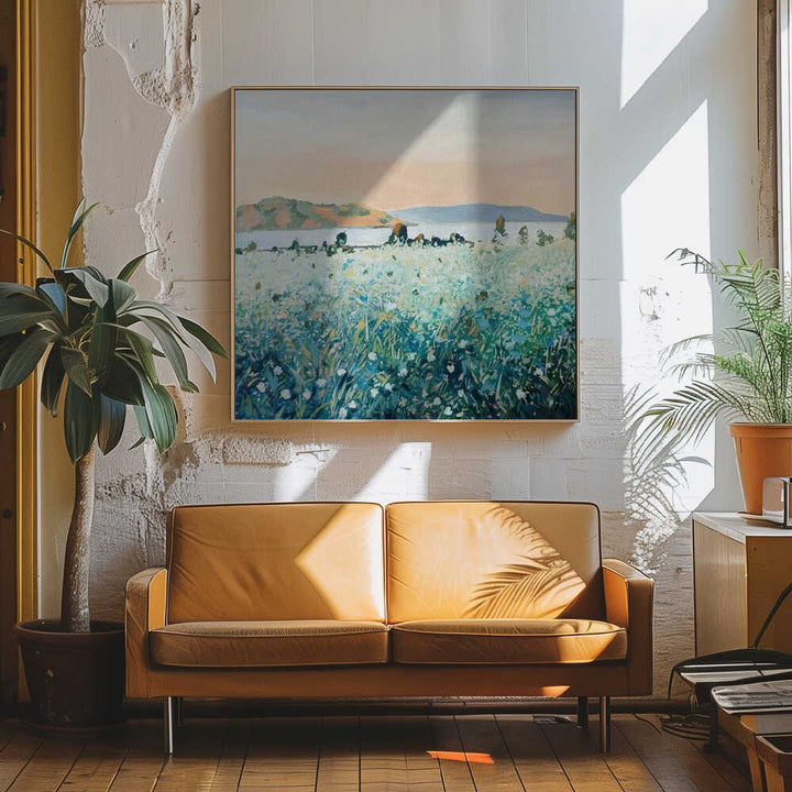 Bay View - Square Stretched Canvas, Poster or Fine Art Print - I Heart Wall Art - Poster Print, Canvas Print or Framed Art Print