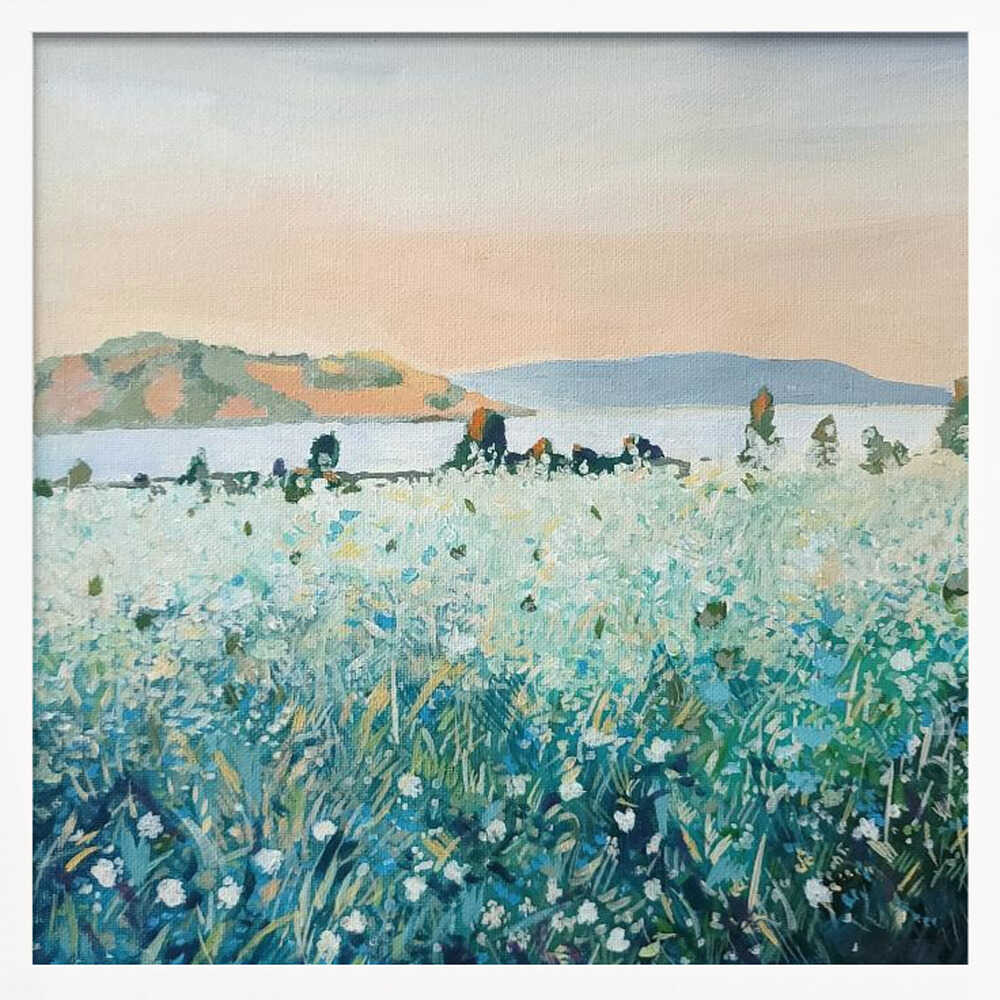 Bay View - Square Stretched Canvas, Poster or Fine Art Print - I Heart Wall Art - Poster Print, Canvas Print or Framed Art Print