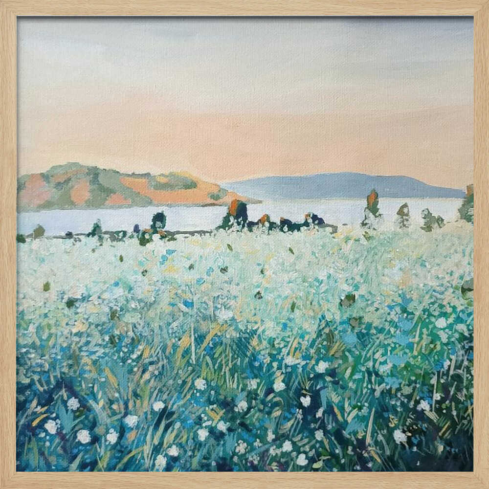 Bay View - Square Stretched Canvas, Poster or Fine Art Print - I Heart Wall Art - Poster Print, Canvas Print or Framed Art Print