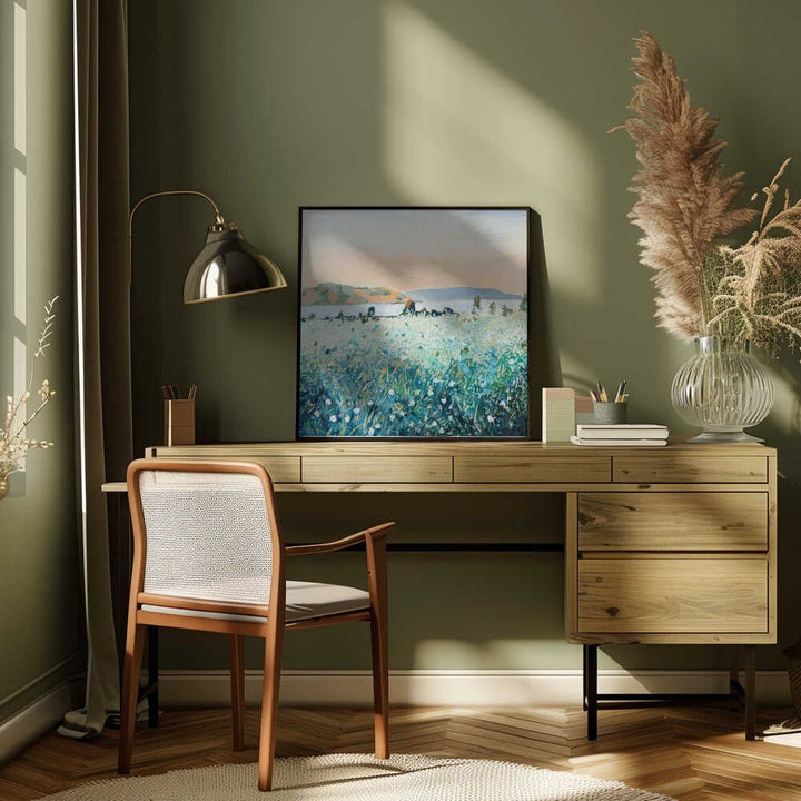 Bay View - Square Stretched Canvas, Poster or Fine Art Print - I Heart Wall Art - Poster Print, Canvas Print or Framed Art Print