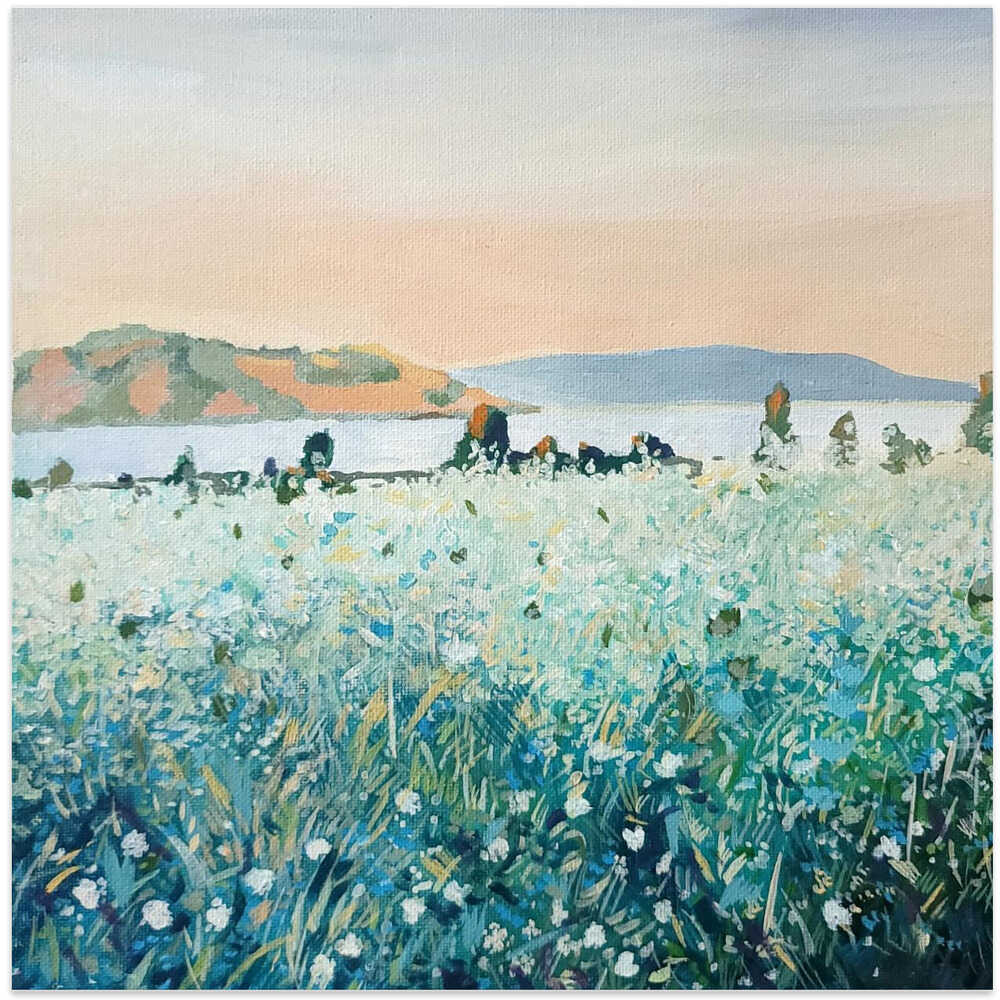 Bay View - Square Stretched Canvas, Poster or Fine Art Print - I Heart Wall Art - Poster Print, Canvas Print or Framed Art Print