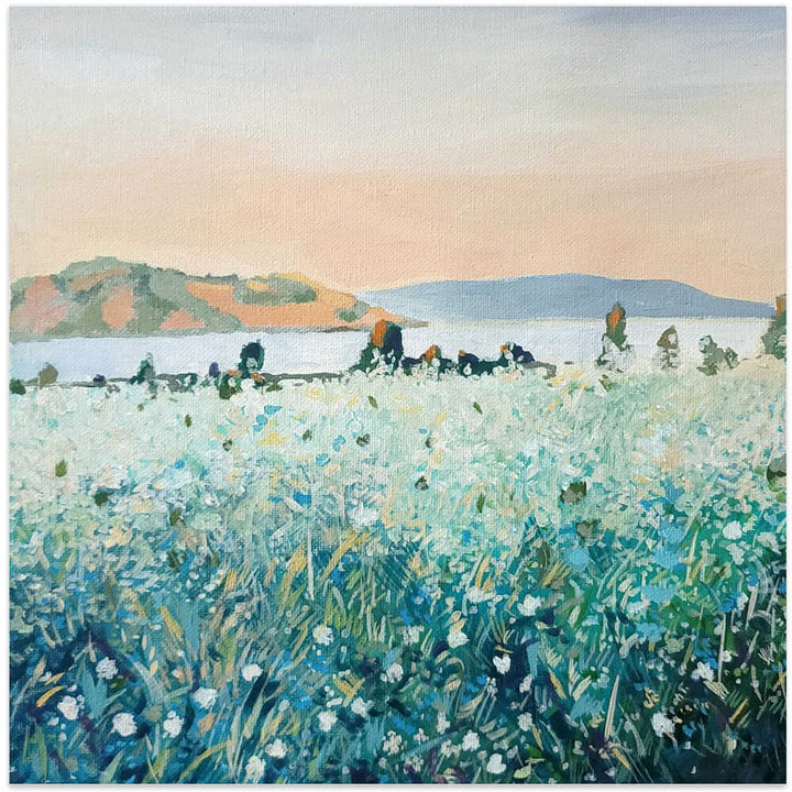 Bay View - Square Stretched Canvas, Poster or Fine Art Print - I Heart Wall Art - Poster Print, Canvas Print or Framed Art Print