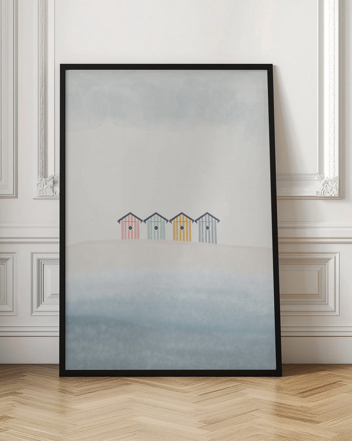 Beach Cabins - Stretched Canvas, Poster or Fine Art Print I Heart Wall Art
