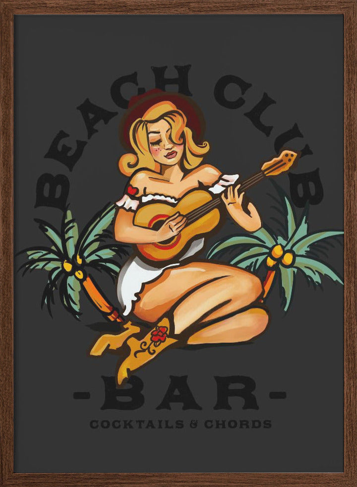 Beach Club.png - Stretched Canvas, Poster or Fine Art Print I Heart Wall Art