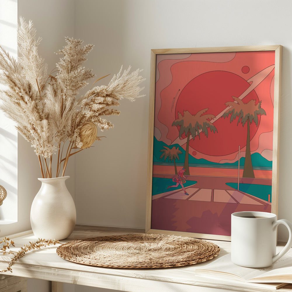 Beach crosswalk - Stretched Canvas, Poster or Fine Art Print I Heart Wall Art