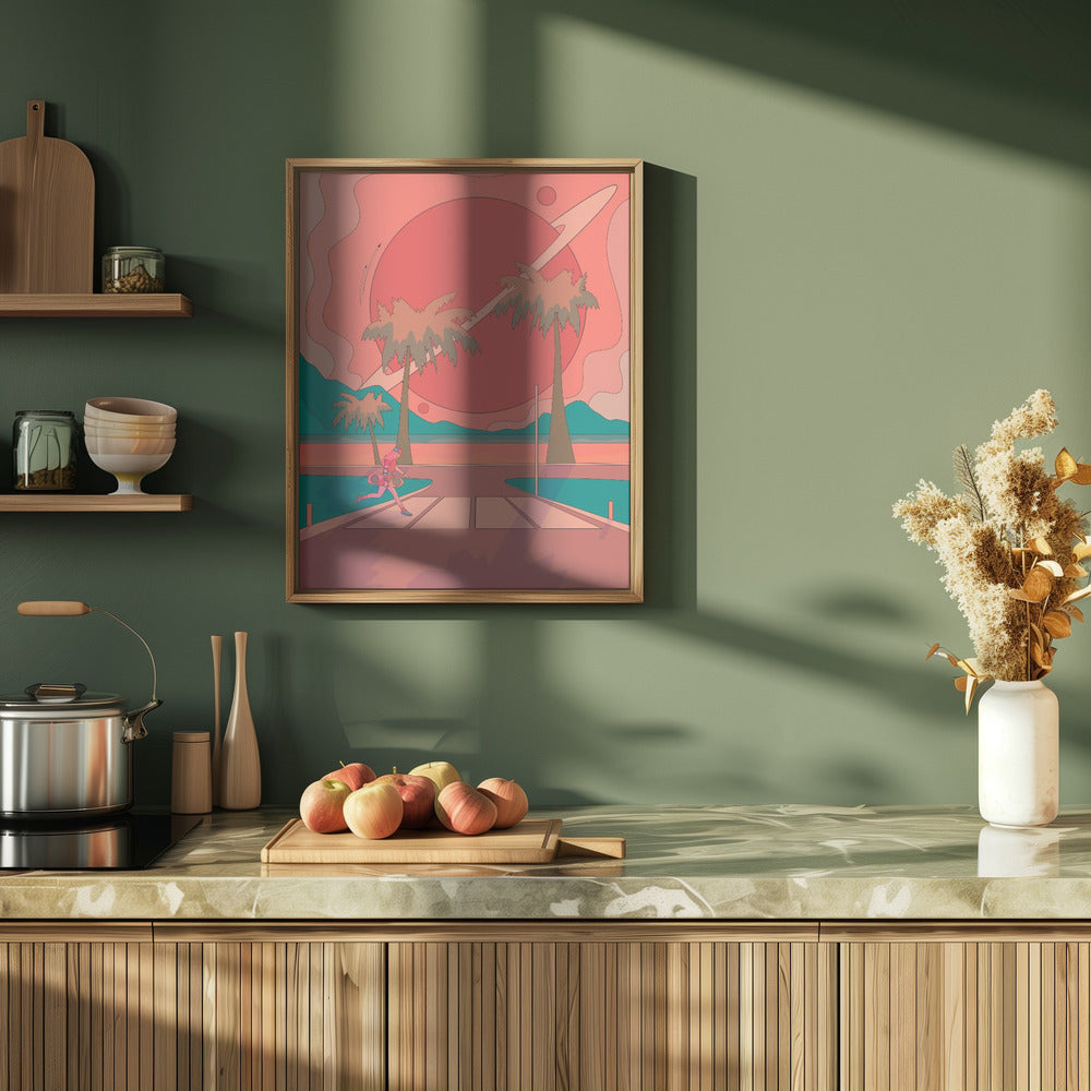 Beach crosswalk - Stretched Canvas, Poster or Fine Art Print I Heart Wall Art