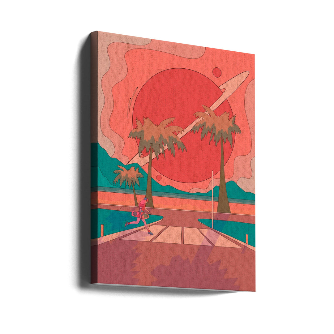 Beach crosswalk - Stretched Canvas, Poster or Fine Art Print I Heart Wall Art