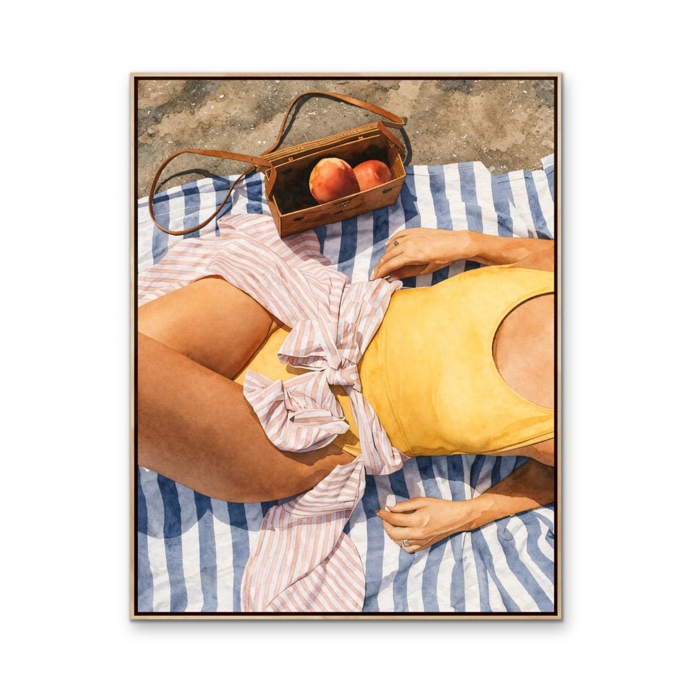 Beach Peach - Stretched Canvas Print or Framed Fine Art Print - I Heart Wall Art - Poster Print, Canvas Print or Framed Art Print