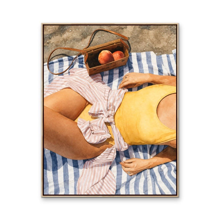 Beach Peach - Stretched Canvas Print or Framed Fine Art Print - I Heart Wall Art - Poster Print, Canvas Print or Framed Art Print