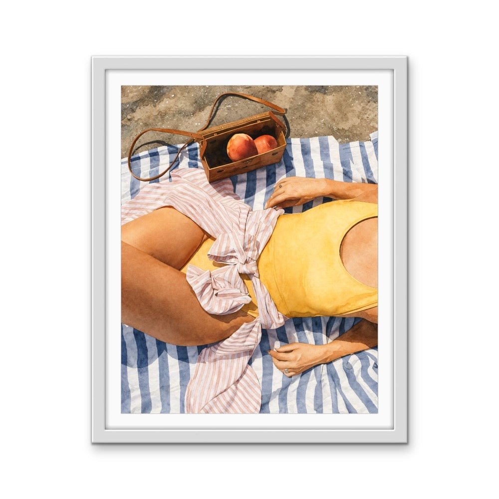 Beach Peach - Stretched Canvas Print or Framed Fine Art Print - I Heart Wall Art - Poster Print, Canvas Print or Framed Art Print