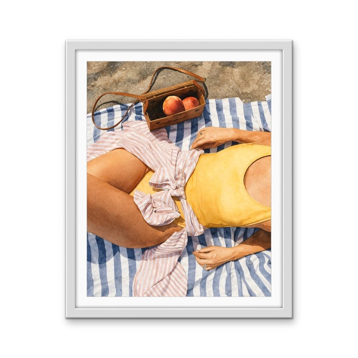 Beach Peach - Stretched Canvas Print or Framed Fine Art Print - I Heart Wall Art - Poster Print, Canvas Print or Framed Art Print
