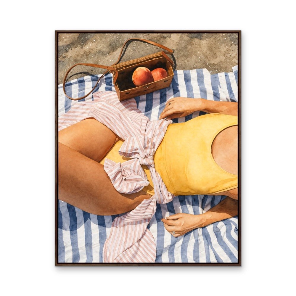 Beach Peach - Stretched Canvas Print or Framed Fine Art Print - I Heart Wall Art - Poster Print, Canvas Print or Framed Art Print