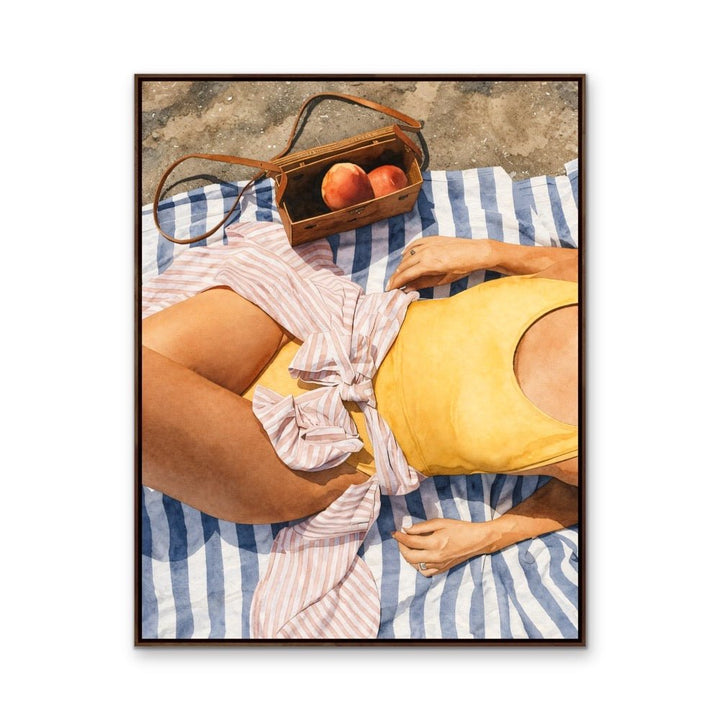 Beach Peach - Stretched Canvas Print or Framed Fine Art Print - I Heart Wall Art - Poster Print, Canvas Print or Framed Art Print