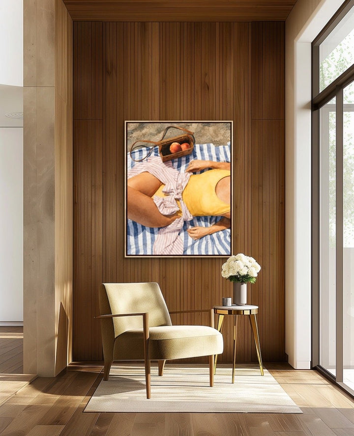 Beach Peach - Stretched Canvas Print or Framed Fine Art Print - I Heart Wall Art - Poster Print, Canvas Print or Framed Art Print
